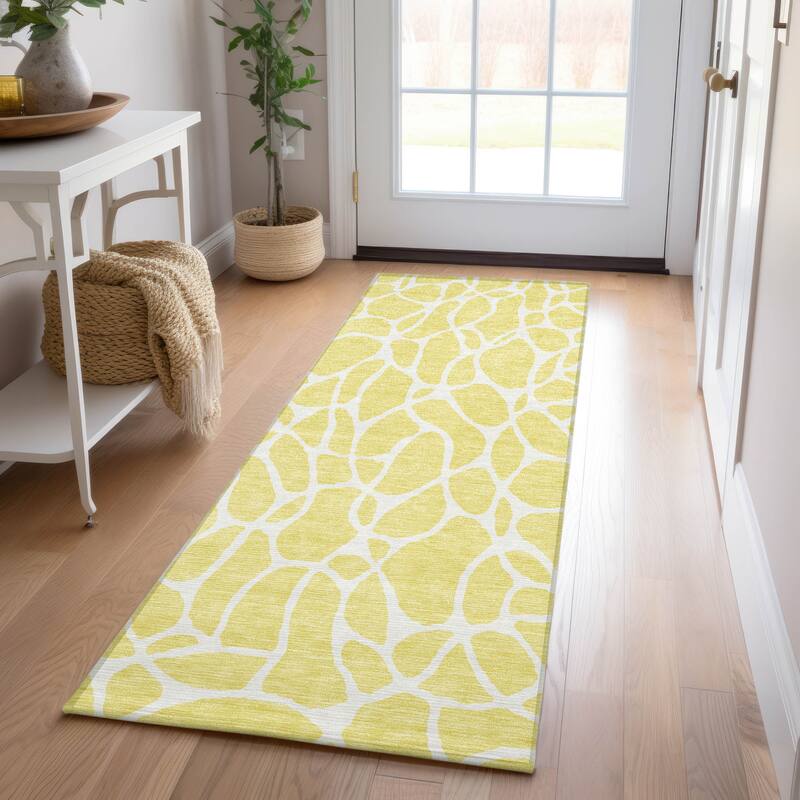 Machine Washable Indoor/ Outdoor Modern Chantille Rug
