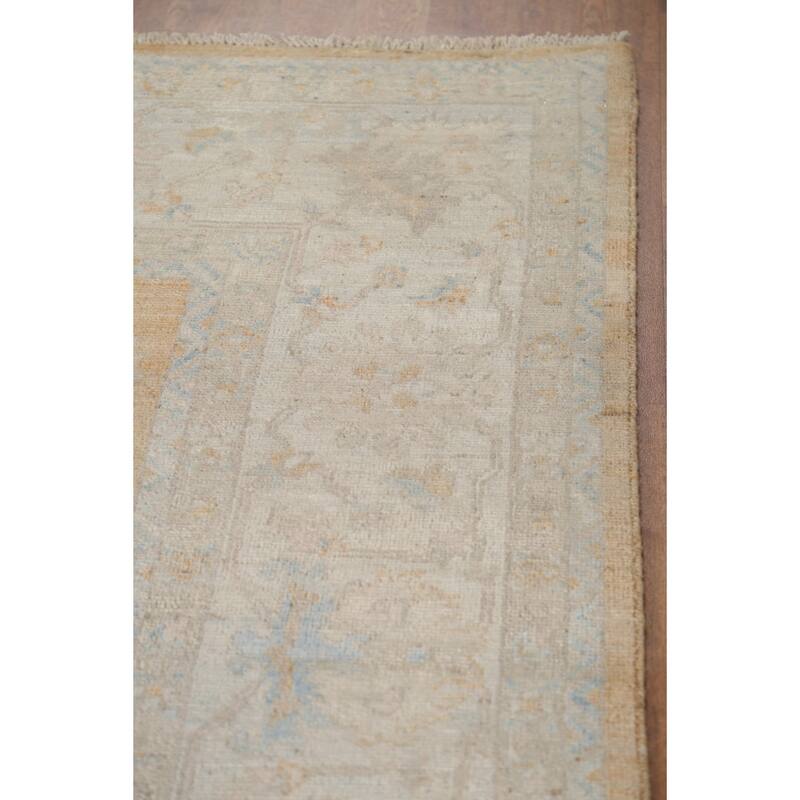 Vegetable Dye Traditional Muted Oushak Turkish Rug Wool Hand-knotted - 7'10" x 9'8"