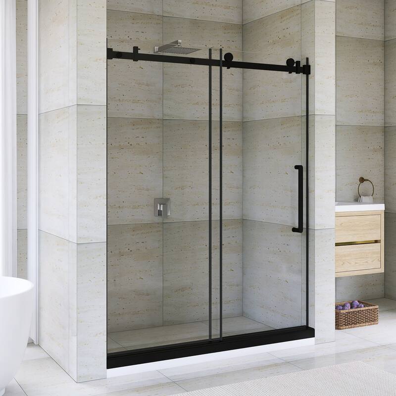60" x 76" Sliding Frameless Shower Door - 60'' x 0.38'' x 76''
