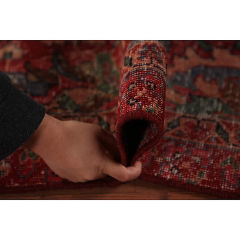 Red Floral Lilian Persian Rug Handmade Wool Carpet - 4'0" x 7'1"