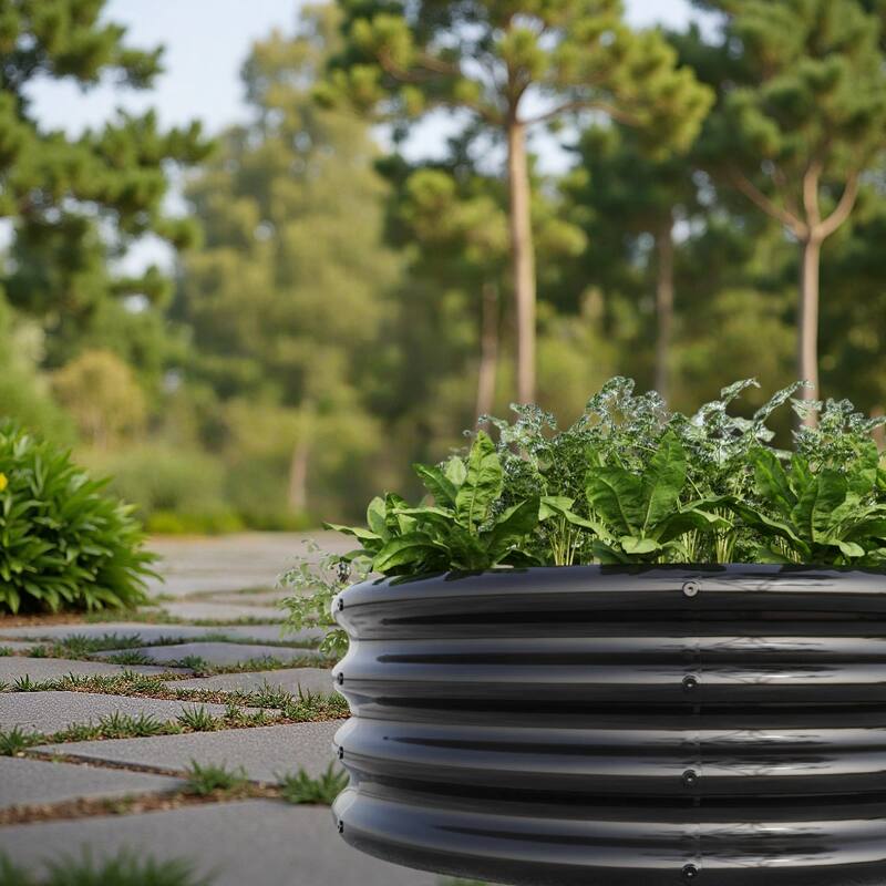 Galvanized Metal Raised Garden Bed for growing vegetables herb flowers