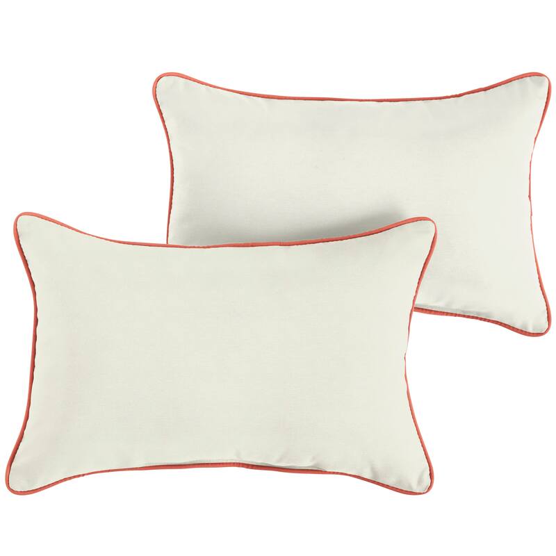 Sunbrella Canvas Natural/ Canvas Henna Indoor/ Outdoor Pillow Set