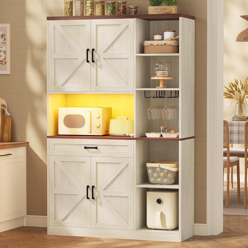 Farmhouse Kitchen Storage Cabinet Pantry Cabinet Home Bar