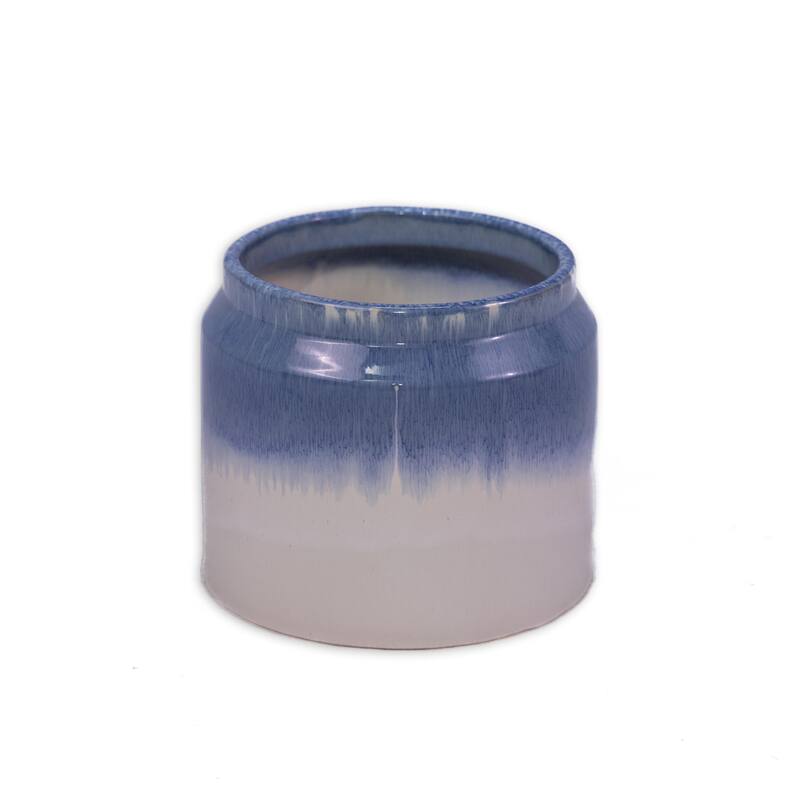 Ceramic Planters with Drainage Hole - Frost Proof Indoor Outdoor Flower Pots, 2pc