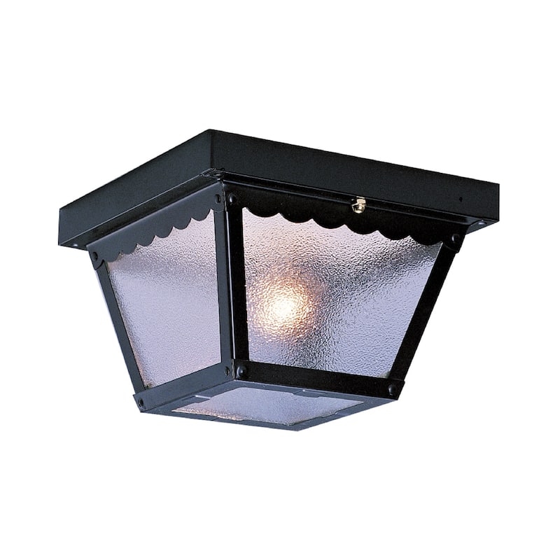 Volume Lighting 2-Light Outdoor Black Flush Mount