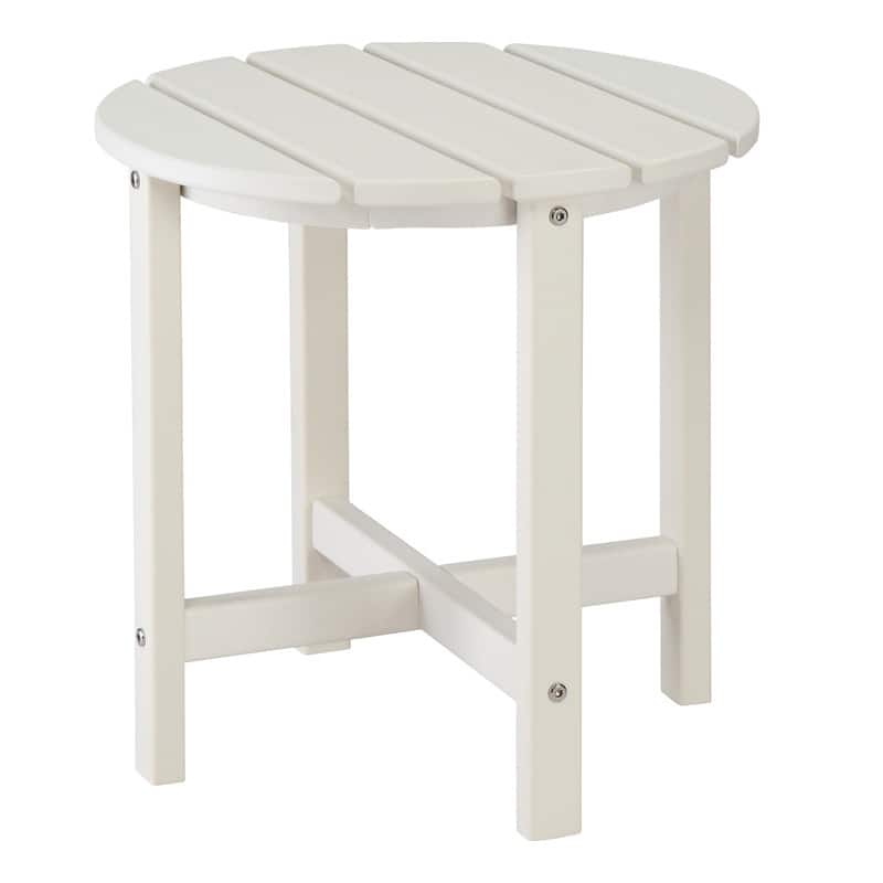 Outdoor 18" High Density Polyethylene Round Side Table