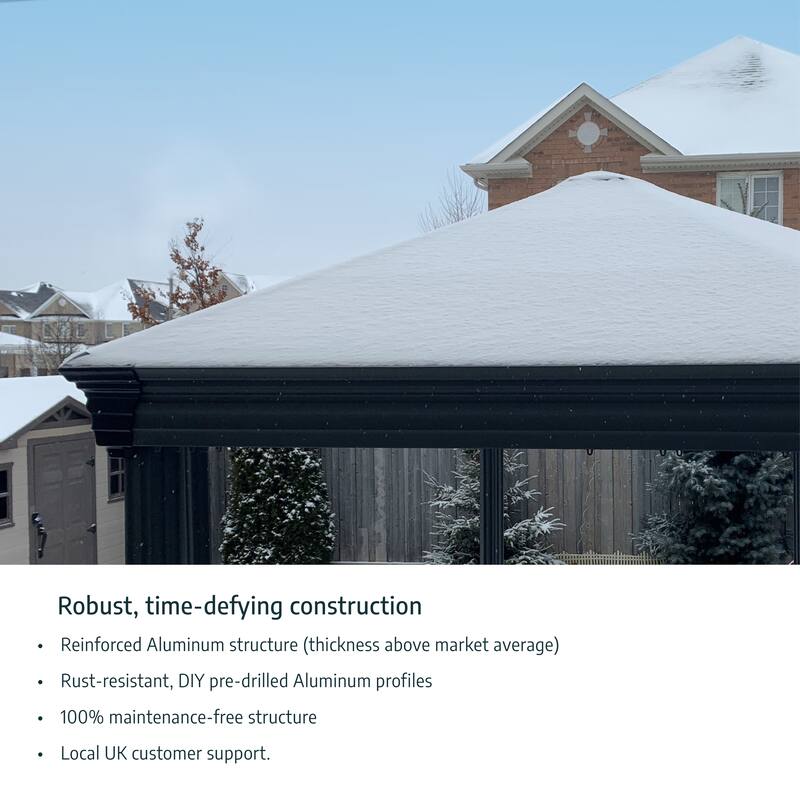 Milano 10 ft. x 14 ft. Gray/Bronze Outdoor Gazebo