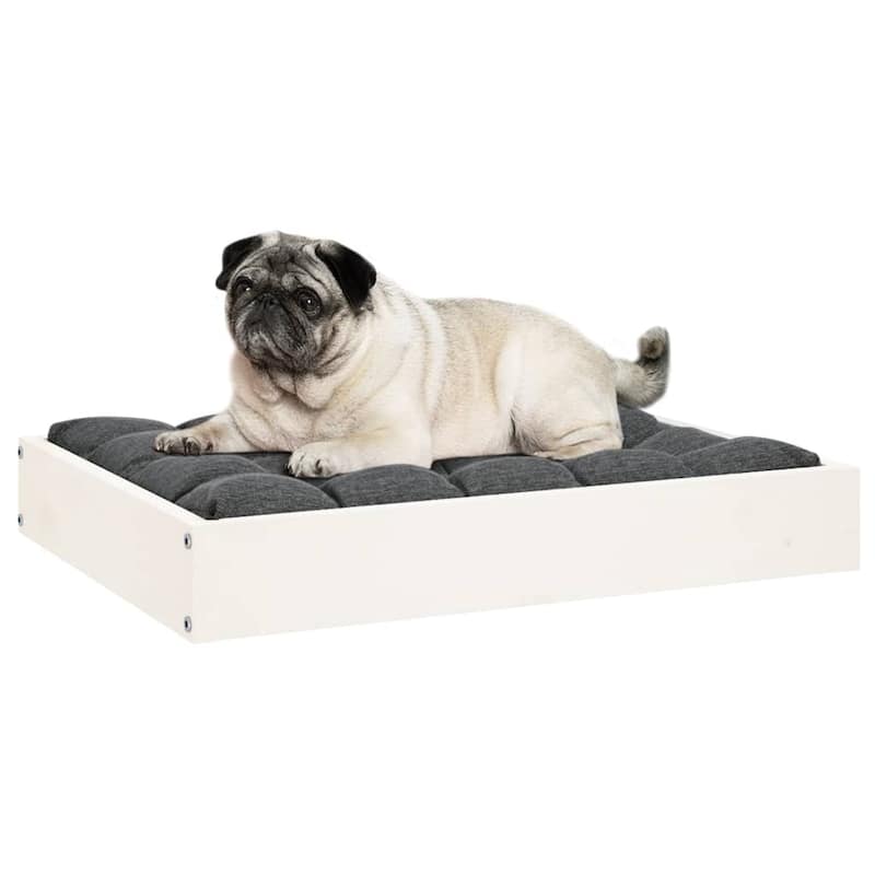 vidaXL Dog Bed Dog Sofa Bed Pet Couch Seat with Wooden Frame Solid Wood Pine - 24.2" x 19.3" x 3.5"