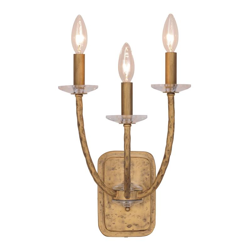 Minka Lavery 5283 Atella 3 Light 14" Tall Wall Sconce - Ashen Gold