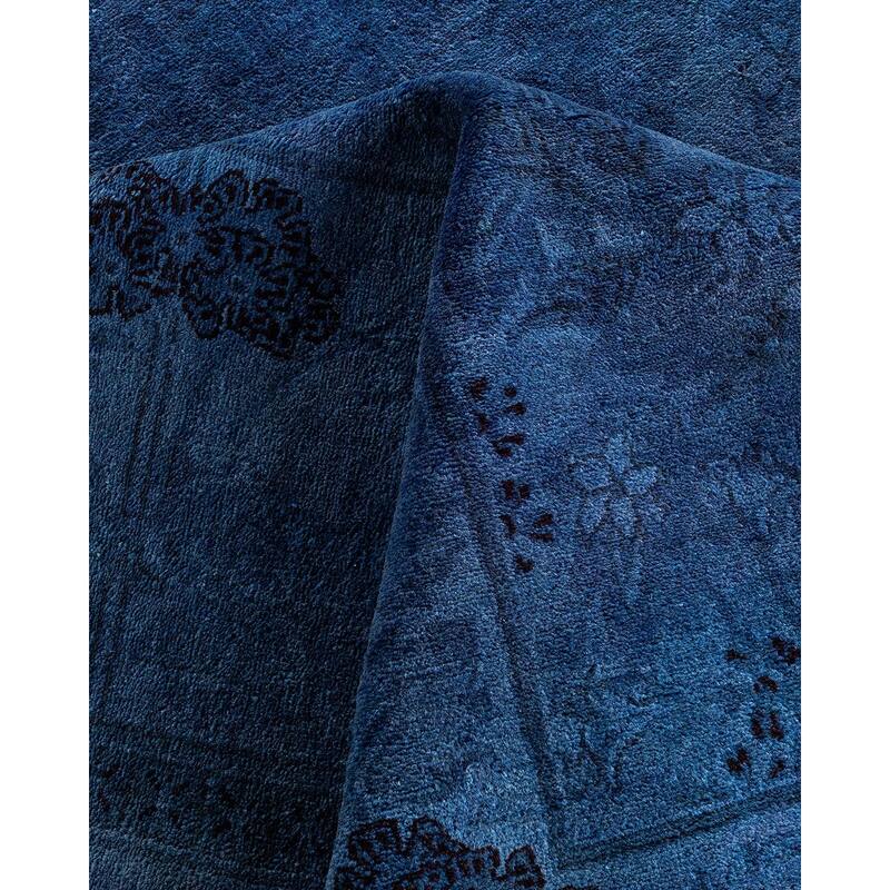 Contemporary Overdyed Wool Hand Knotted Area Rug - 8' 1" x 10' 1"