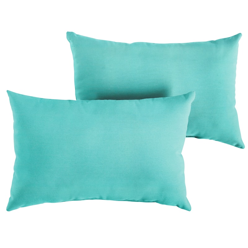 Sunbrella Canvas Aruba Indoor/ Outdoor Knife Edge Pillow (Set of 2)