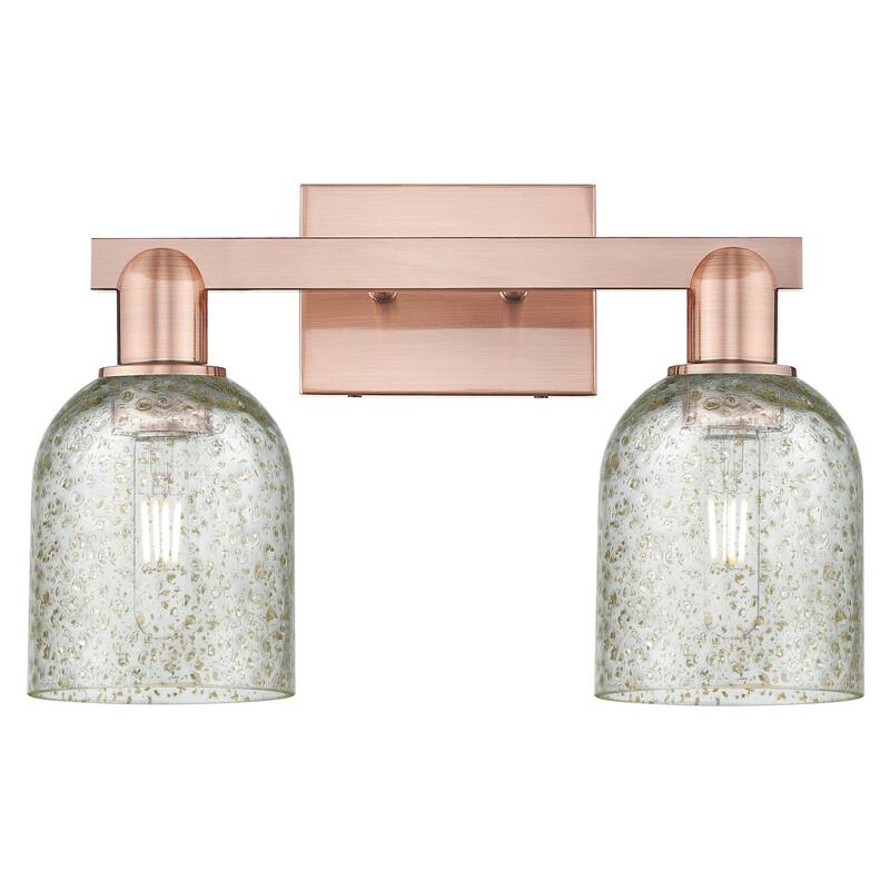 Innovations Lighting 716-2W-11-16 Caledonia Vanity Caledonia 2 Light - Antique Copper / Mica