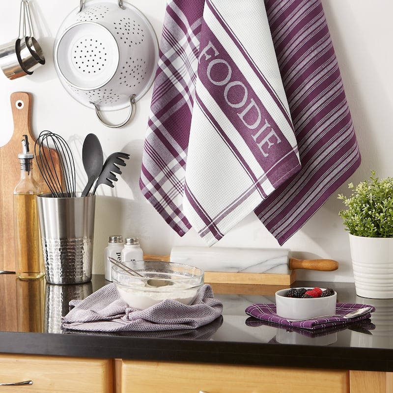 DII Foodie Dishtowel And Dishcloth 5 Piece