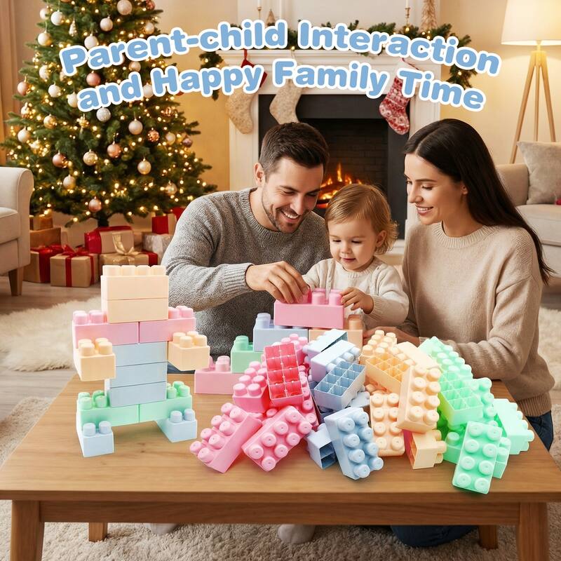 Gymax 64 pcs Building Blocks for Toddlers Montessori STEM Educational