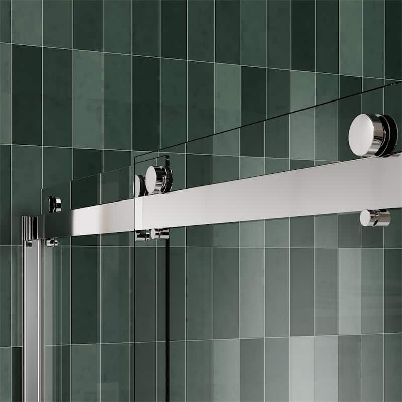 Bathroom Glass Shower Sliding Door with 5/16" Tempered Glass