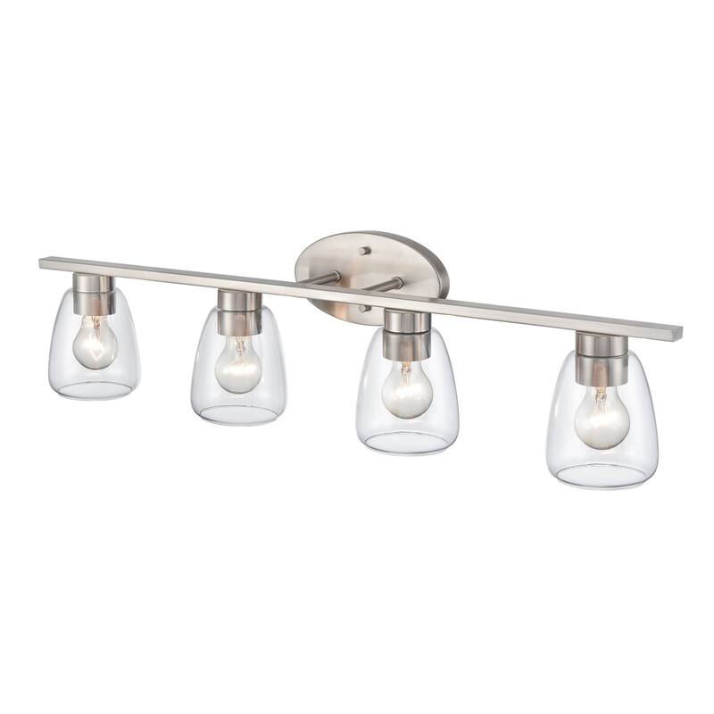 Millennium Lighting 4 Light Bathroom Vanity Fixture in Multiple Finishes and Clear Glass Shades
