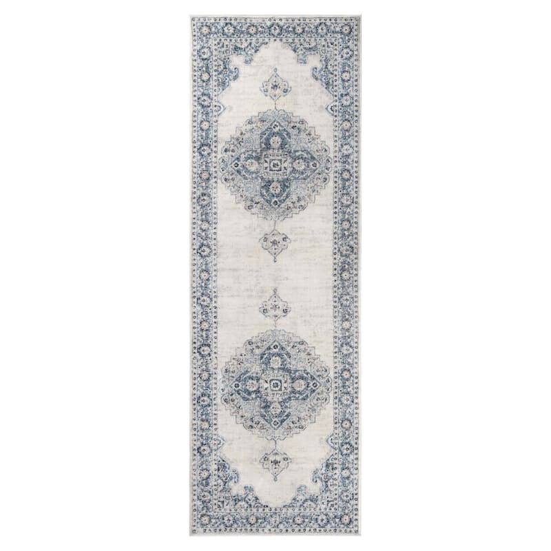 Superior Demelza Traditional Oriental Medallion Indoor Runner or Area Rug