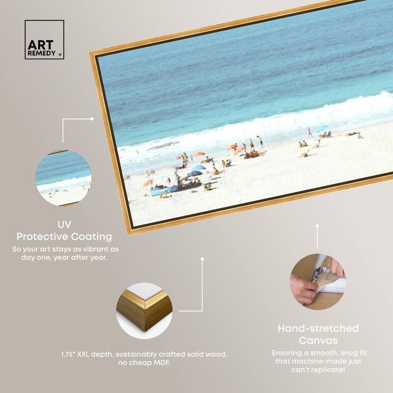 Beach Panorama Love Panoramic Canvas by Art Remedy