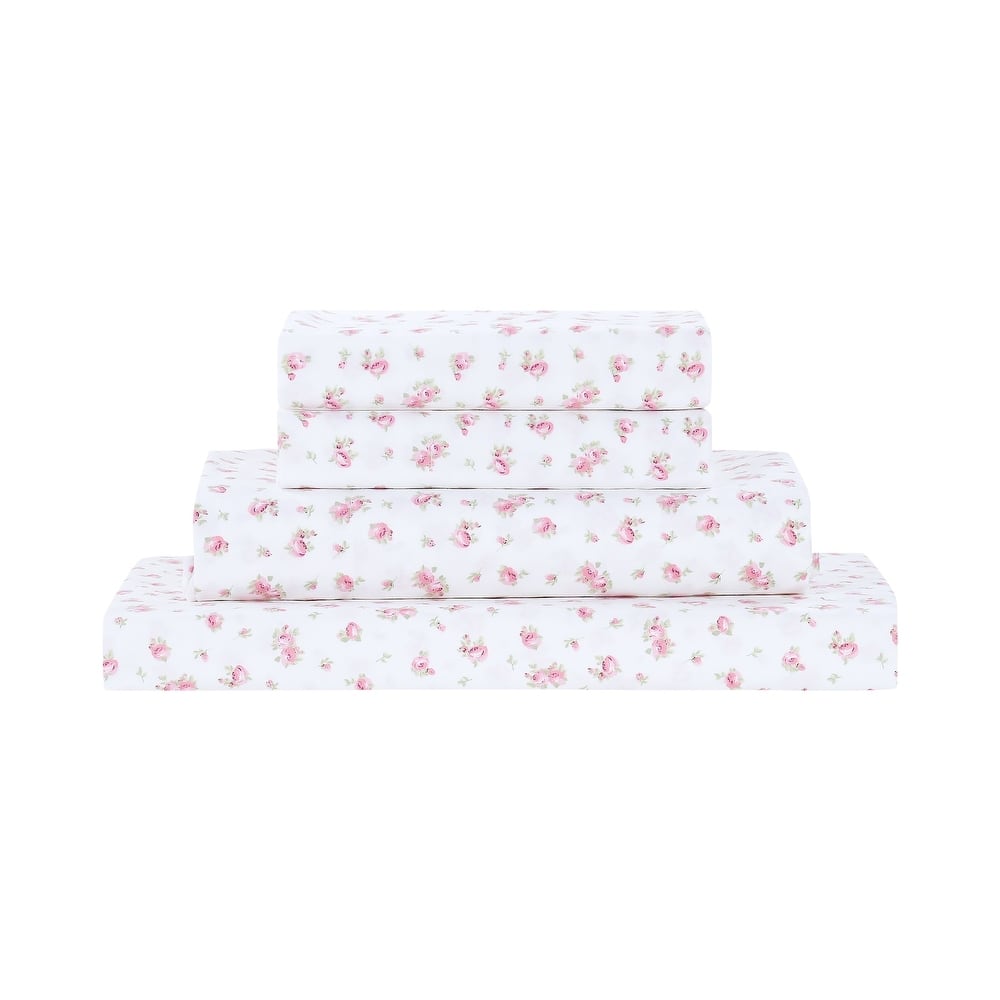 Modern Threads Sweet Rose Printed 4-piece Bed Sheet Set