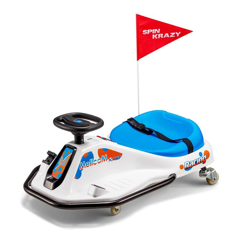 EROMMY Kids Electric Car with 360°Rotatable Universal Wheels, Kids Electric Toy Car with Acceleration Pedal, Music, Bluetooth