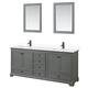 Option Dark Gray / White Cultured Marble Top / Matte