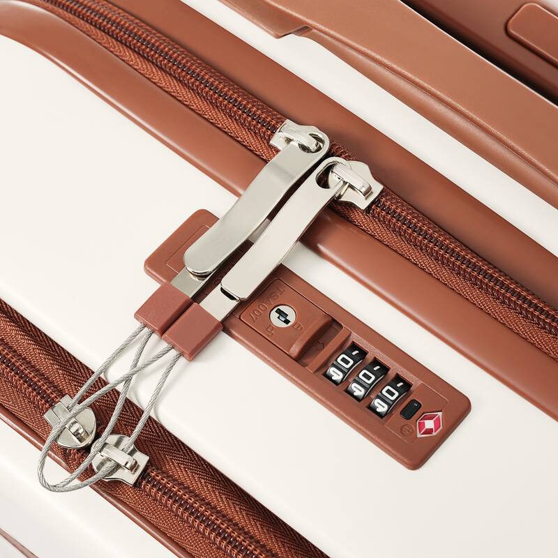 Luggage Set of 3, 20inch with USB Port, front opening design Airline Certified Carry on Luggage, ABS Hard Shell Luggage