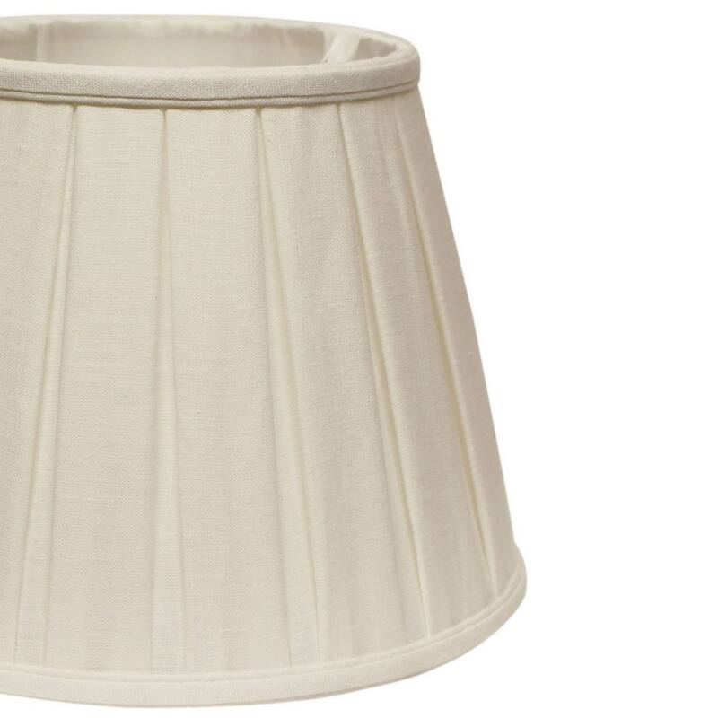 Linen Box Pleat Softback Lampshade with Washer Fitter, White