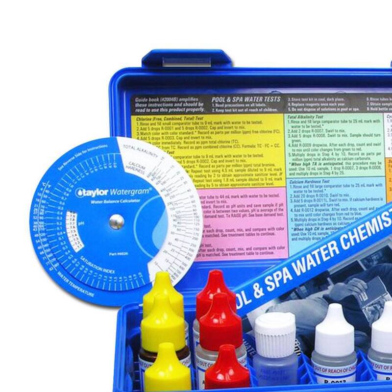 Taylor K2005 Pool Chlorine Bromine Alkalinity Test Kit w/ Additional Basic Kit