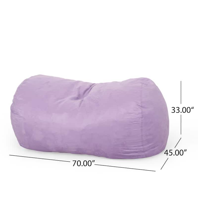 Asher Traditional 6.5-foot Suede Bean Bag Chair by Christopher Knight Home