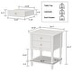 preview thumbnail 6 of 11, Rustic Farmhouse Accent End Table Nightstand Side Table 2 Colors White/Black