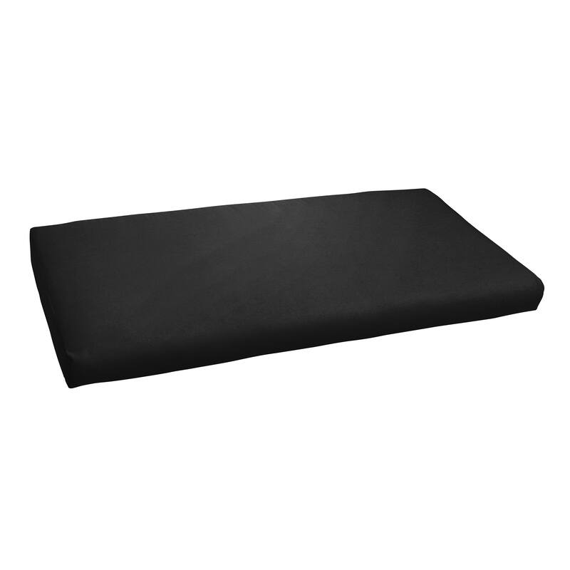 Sunbrella Canvas 55 in x 18 in x 2 in Bench Cushion Bristol - 55 in x 18 in x 2 in - Canvas Black