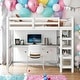 preview thumbnail 11 of 25, 2 Beds In 1 Twin Size Loft Bed With Two Built-in Desks for Home