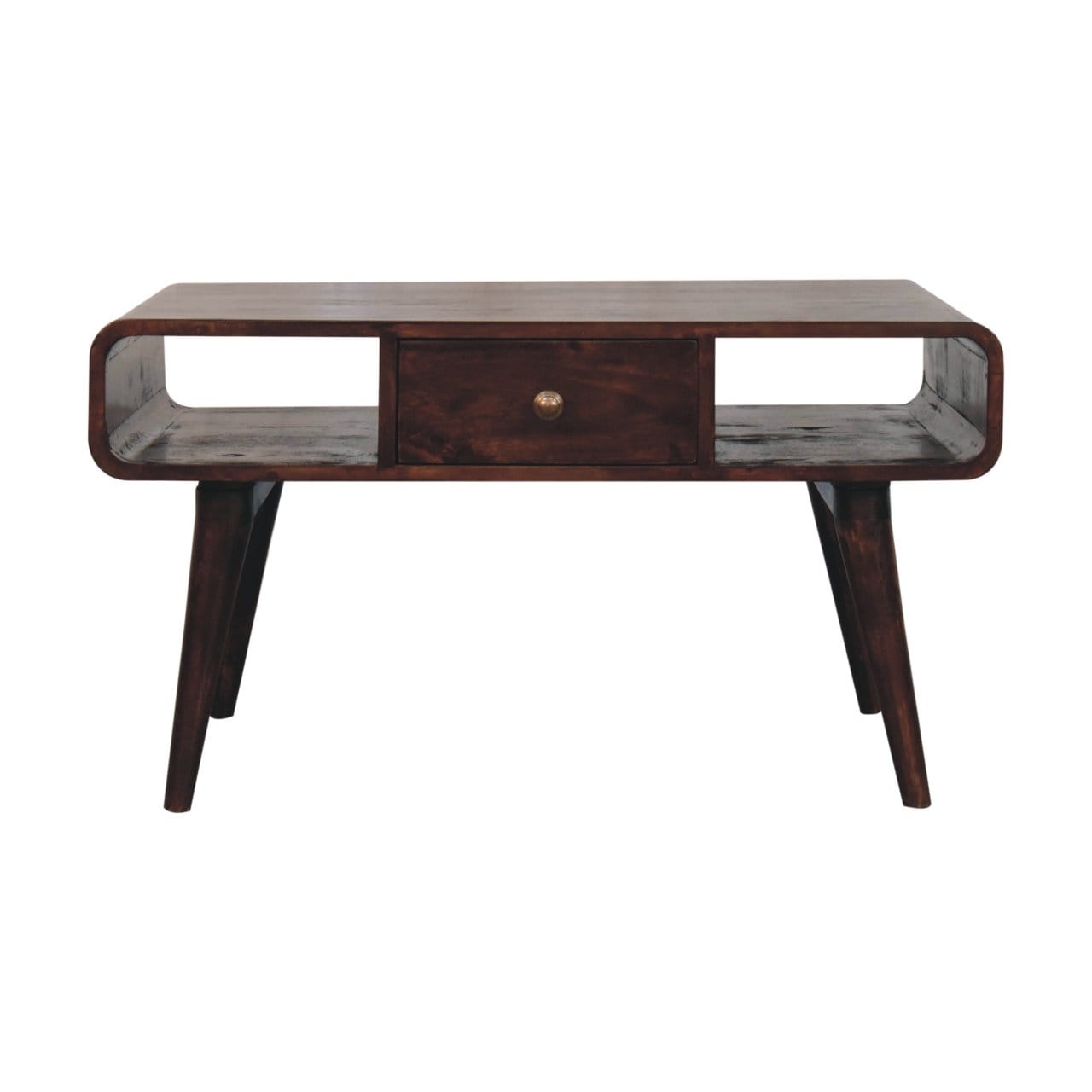 Artisan Furniture Solid Wood Curved California Walnut Coffee Table