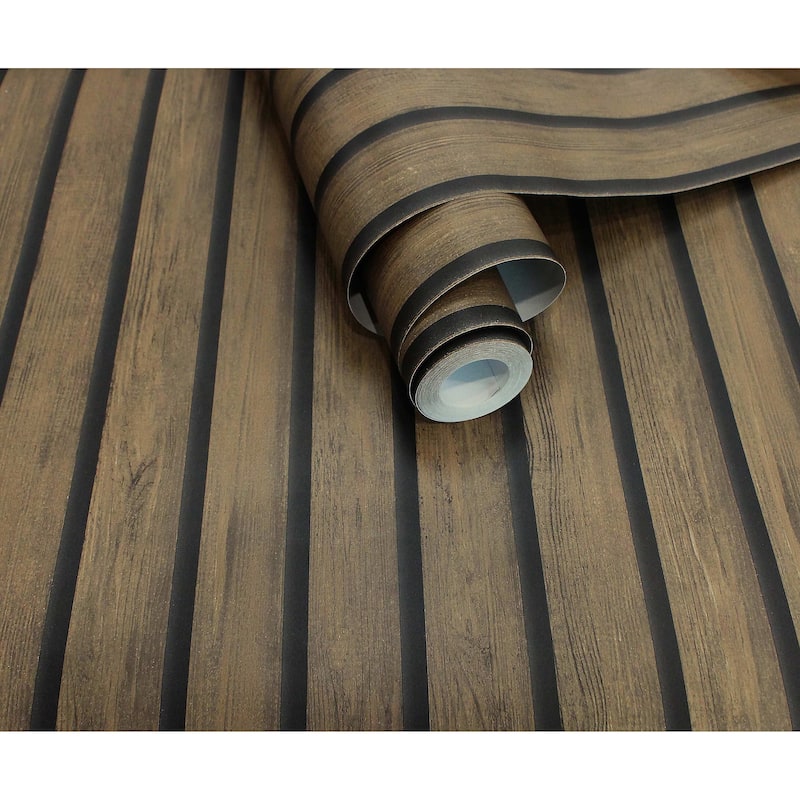 Faux Wood Slat Unpasted Wallpaper – 396in x 20.8in