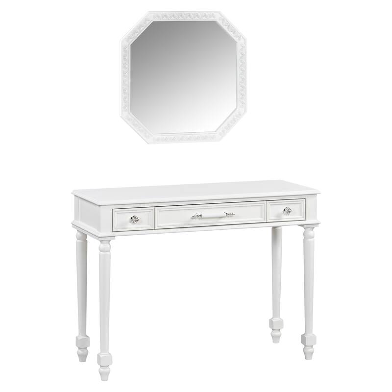Makeup Vanity with 3-Drawer,Dressing Table with Mirror
