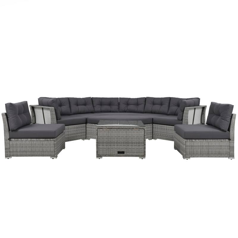 Patio Seating Group With Cushions and Center Table for Patio