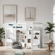preview thumbnail 1 of 20, Space Saving Design Twin Size Loft Bed with 8 Open Storage Shelves and Built-in Ladder White
