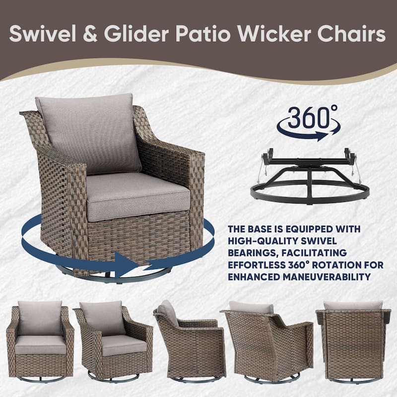 Outside Patio Sofa Chair Set with Cushions