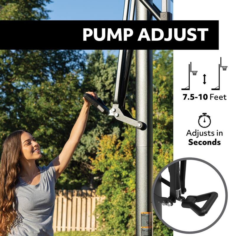 Lifetime Adjustable In-Ground Basketball Hoop, 54-Inch Tempered Glass