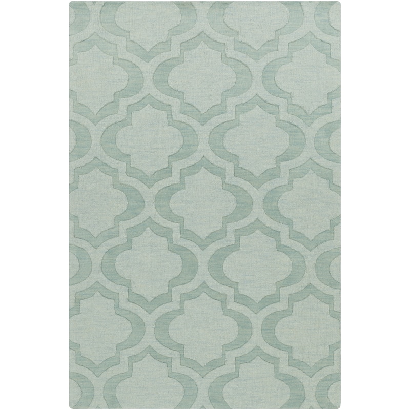 Hand-Woven Ali Tone-on-Tone Moroccan Trellis Wool Rug (9' x 12')