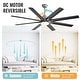 preview thumbnail 63 of 128, Sofucor 52/66/72/76/84Inch Large Ceiling Fan with Dimmable LED Light ,Remote&APP Control,8 Blades for Large Living Room,Porch