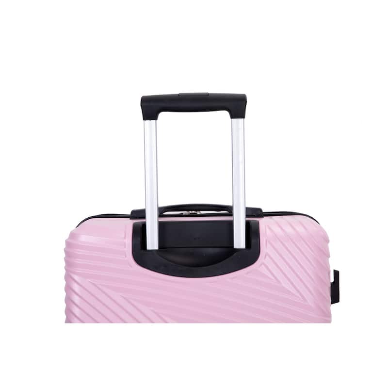 Merax 3 Piece ABS+PC Hardside Luggage Sets with Two Hooks and Spinner Wheels, for Family Travel