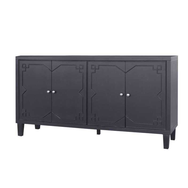 Accent Cabinet 4 Door Wooden Cabinet Sideboard Buffet Server Cabinet Storage Cabinet