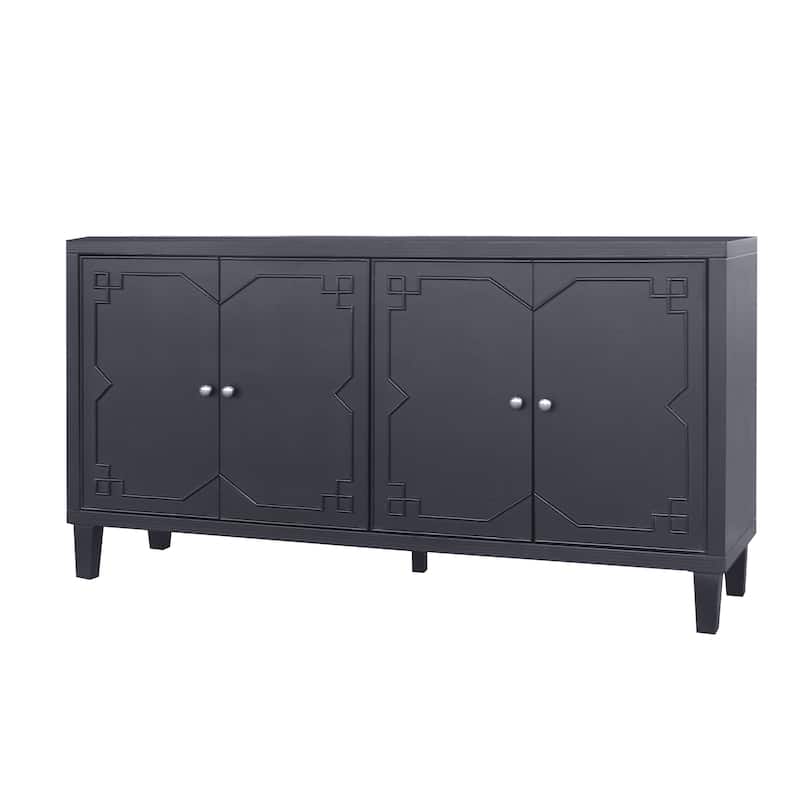 Accent Cabinet 4 Door Wooden Cabinet Sideboard Buffet