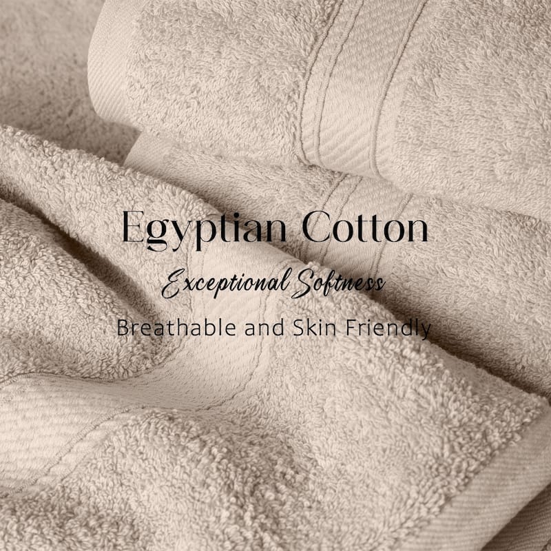 Blue Nile Mills Luxury 2-Piece Egyptian Cotton Bath Sheet Set, Thick Absorbent Oversized Bathroom Towels