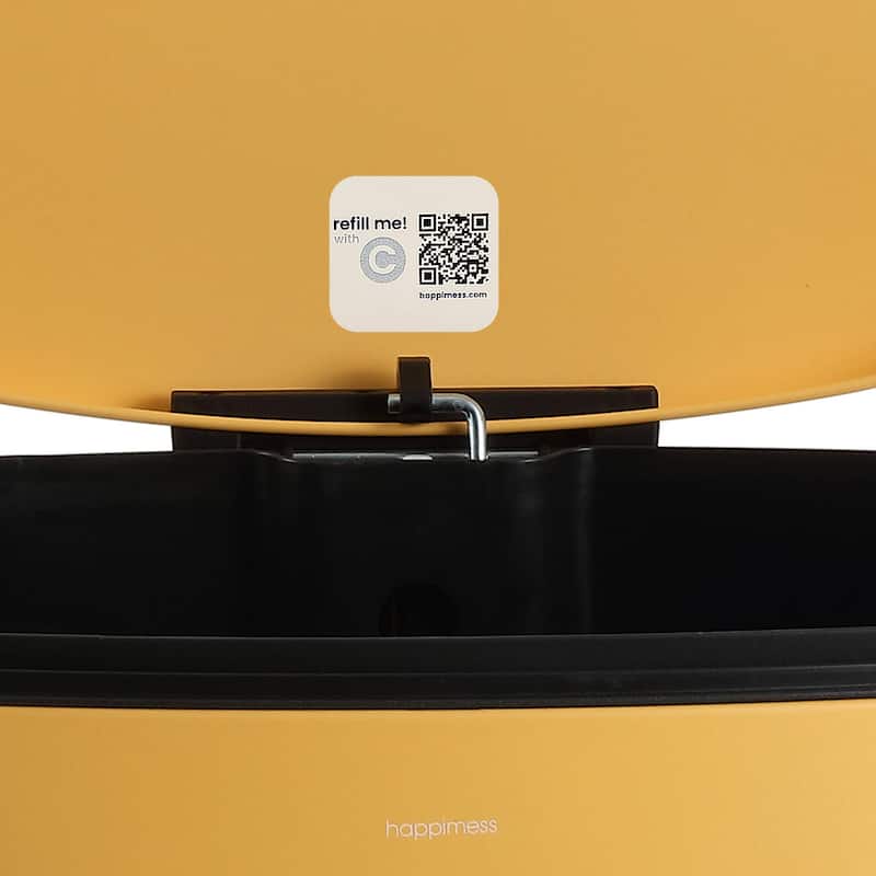happimess 13-Gallon Trash Can with Soft-Close Lid and FREE Mini Trash Can