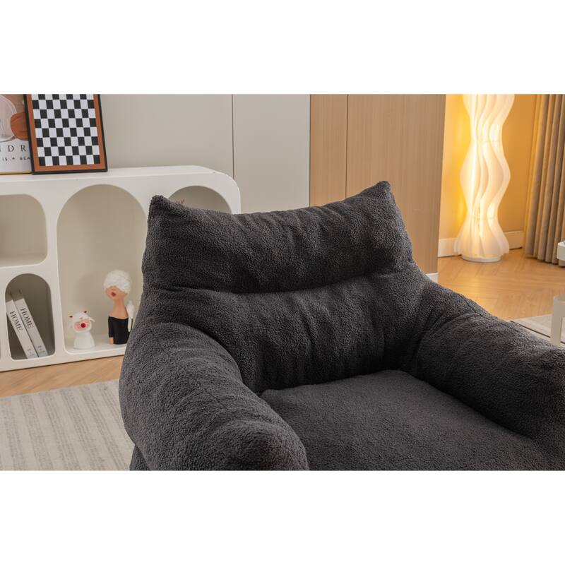 Modern 37" Upholstered Chaise Loungel Chair with High Quality Memory Sponge Filled