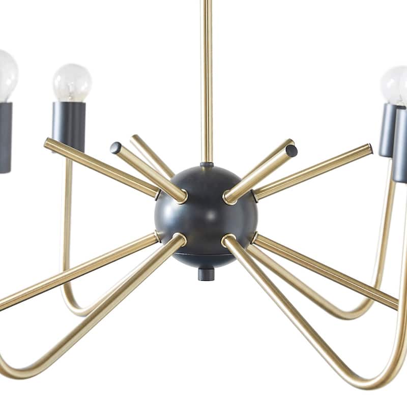 6-Light Metal Chandelier