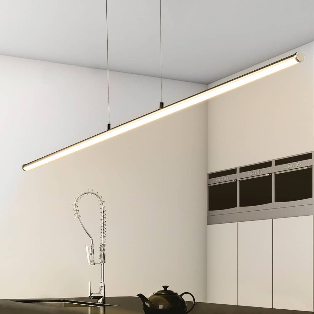 Ali 39.5" Dimmable Adjustable Integrated LED Metal Linear Pendant, by JONATHAN Y