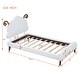 preview thumbnail 4 of 51, Twin Size Upholstered Platform Bed Animal Theme Design Bed Frame with Sheep-Shaped Headboard and Footboard, No Box Spring Needed